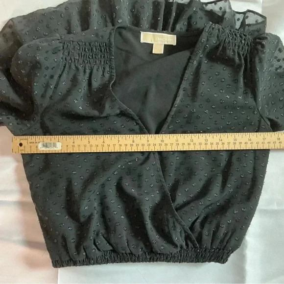 Michael Kors Glitter Polka-Dot Wrap Dress - Picture 11 of 16